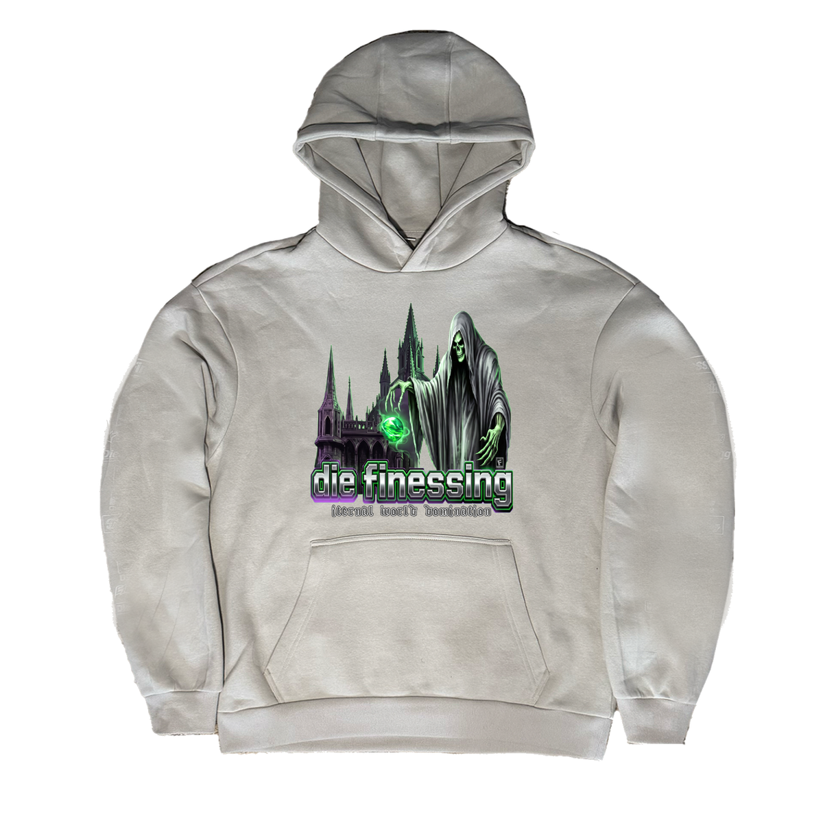 SKELETON CASTLE HOODIE (GREY)